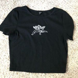 Angel design short snug crop